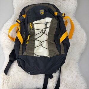 Timberland Black and Yellow Backpack Y2K